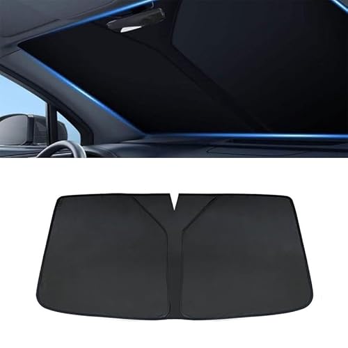 Car Windscreen Sun Shade for Toyota Yaris GR Sport Hybrid (ab 2022) 2023-2026, Custom Fit Full Coverage of Edges and Cornershigh-Efficiency Sunshade Foldable Windscreen Sun Shade,1 Black