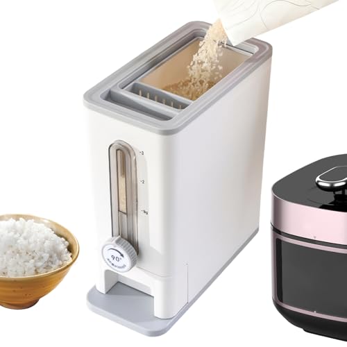 Zasdvn Récipient À Riz,Récipient Gain De Place Pour Céréales - Grands Conteneurs De Stockage Alimentaire | Pour Cuisine Garde-Manger Plan De Travail Restaurant Appartement Denrées Sèches