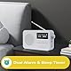 LEMEGA PR2-Max Tragbares Digitalradio DAB,Kleines Radio mit Netzstecker(DAB+,UKW,Bluetooth 5.3,Akku,Kopfhörer-Anschluss,40 Voreinstellungen,Doppelter Wecker,Einschlaf-Timer) Küchenradio DAB+,Grau