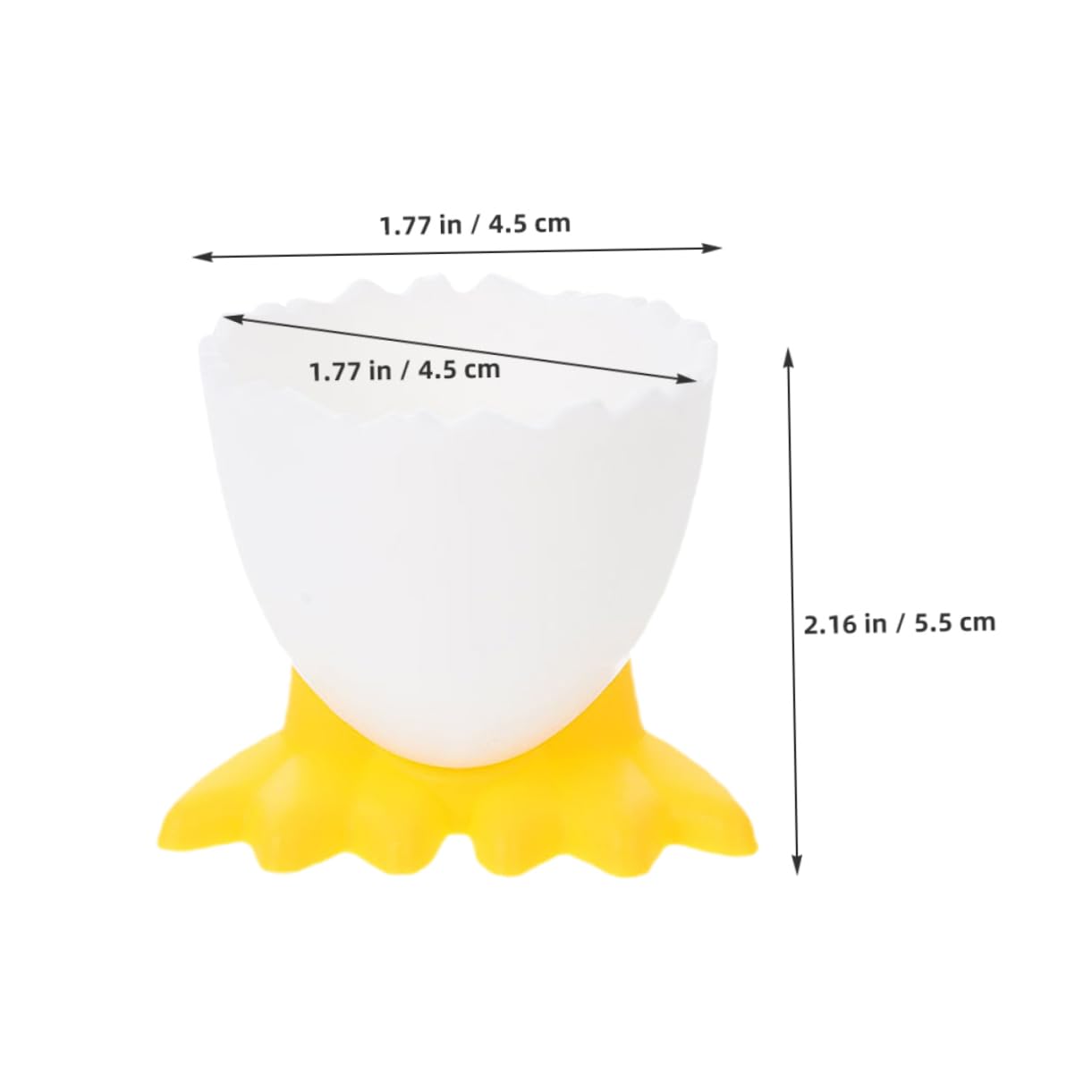 Unomor 8pcs Children's Tableware Boiled Egg Holder Egg Storage Cup Stand Breakfast Egg Cups Holder Breakfast Cups Cute Chick Egg Cup Egg Cup Tray Eggs Holder Egg Server Cup Yellow Pp
