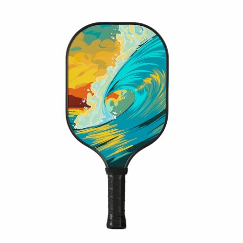 HELIOS The Hawaii Pickleball Paddle – Pipeline | Particle-Printed Fiberglass Surface with 13mm Reactive Honeycomb Core | 8oz, Beginner to Intermediate Paddle for Control | USAP Approved
