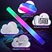 wellent 55 PCS Foam Glow Sticks, Foam Light Up Sticks Party Supplies with 3 Mode Colorful Flashing, Glow Sticks Bulk Party Pack, Led Foam Sticks for Birthday, Wedding, New Year, Carnival, Concert