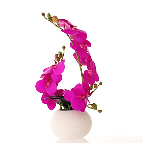 Flores artificiales en jarrón para decorar rincones sin luz natural 2