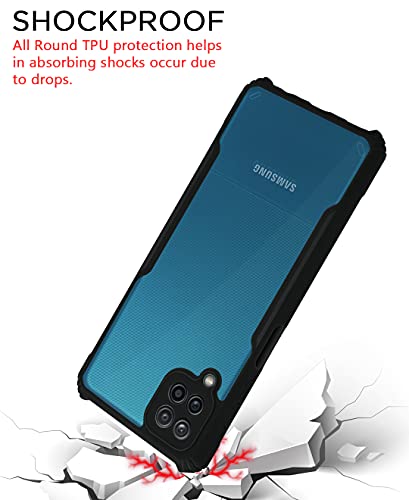 Image of Pikkme Back Cover for Samsung Galaxy M12 /A12 /F12 (TPU, Plastic | Black)