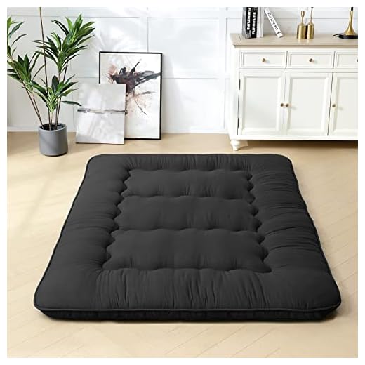 NeuType Futon Mattress Thicken Sleeping Mattress for Floor Folding Mattress for Adults,Tatami Mat,Camping Mattress,Road Trip, Kids Play Mat, Twin Size,Black