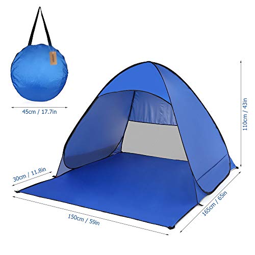 Carpa instantánea automática ligera para playa miniatura 2
