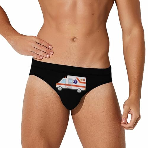 Ambulance Emergency Medical Technician Men's Swimsuit Bikini Briefs Swim Underwear Stretchy Swimwear