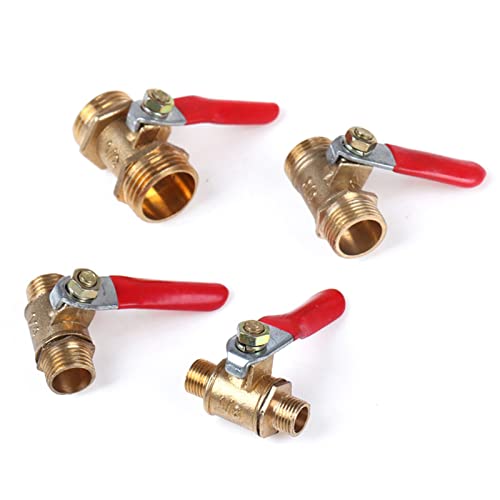 Válvula de bola de latón de 1/4 con rosca macho BSP y conector para tuberías 5
