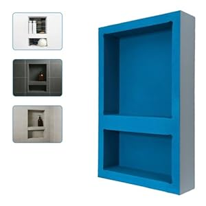 Noble Preformed 304 Wide Combo Shower Niche Modern Bathroom Storage Solution with Built-in Shelf Water-Resistant Easy Install Ideal for Toiletries Shampoo Shower Accessories (14 ¼” W × 22 ½” H)