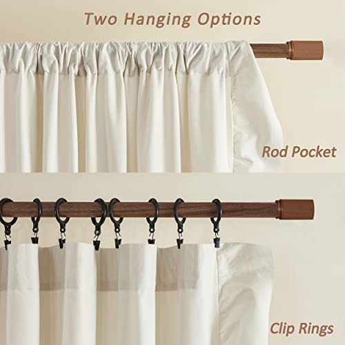 Cream Curtains 84 Inch Length For Living Room Bedroom Shabby Chic Ivory Ruffle Drapes 2 Panels Set Rod Pocket Light Filtering Window Curtains For Kids Girls Nursery Room Farmhouse Decor, 52X84 #TOP6