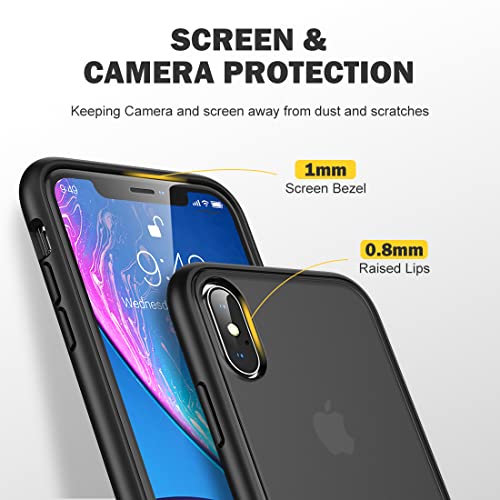 Humixx Shockproof Series for iPhone XR Case [10FT Military Grade Drop Tested] [Upgraded Nano Material] Translucent Matte Case with Soft TPU Bumper, Protective Slim XR iPhone Case Cover - 6.1 inch - Thumbnail 6