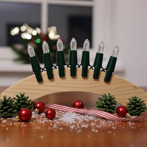 CLGarden Original NARVA Schwibbogenkette mit 7 Spitzkerzen Ersatz...