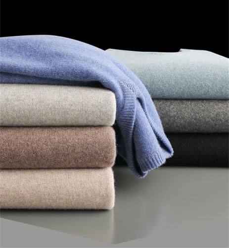 Men's Thicken Wool Sweater V-Neck Loose Knit Pullover Sweaters Long-Sleeve Business Casual Jumpers2