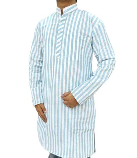 Image of Men Kurta Long Sleeve Regular Fit Classic Ethnic for Casual Festive and Function Occasions