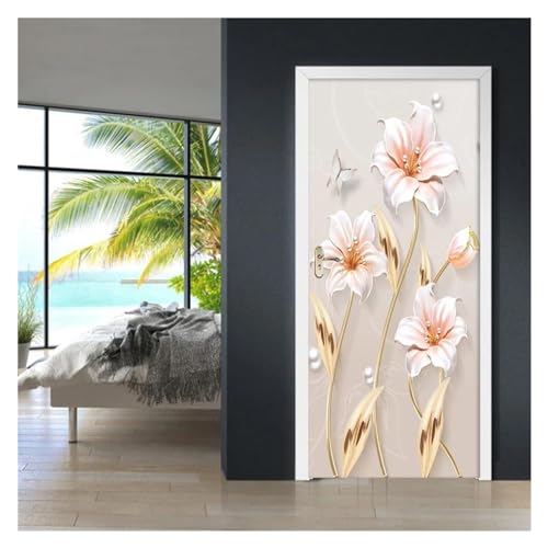 Décoration murale de chambre à fleurs avec vinyle auto-adhésif - 6