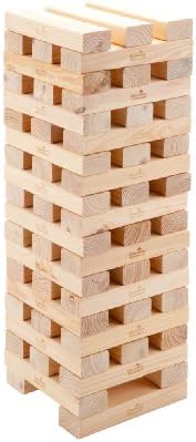 Garden Games Super Giant Hi-Tower - Giant Wooden Tumble Tower Game Builds From 0.9 Metres Up To A Maximum 2.3 Metres- Stable 28.5 Centimetre Footprint Perfect for Use on Grass