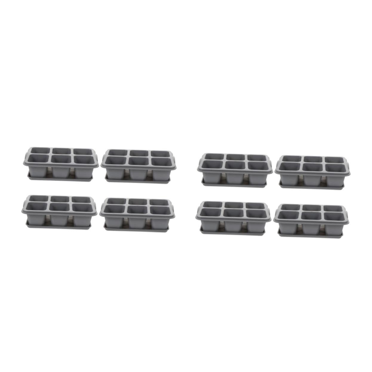 TOYANDONA 2 Ensembles Pots À Fleurs Plateau De Drainage pour Semis De Plantes pour Décoration Intérieure Jardin 4 Pièces * 2