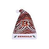 Zubaz NFL Colorful Embroidered Santa Hat for Men and Women, One Size, Cincinnati Bengals Team Colors, Cincinnati Bengals