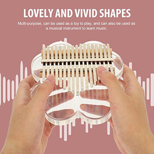 MILISTEN Mini Kalimba Thumb Piano Finger Piano Glass Small Kalimba 17- Tone Tone Phole Piano Small M
