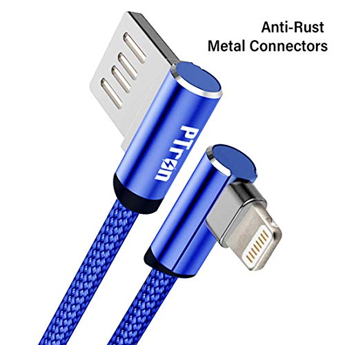 Image of pTron Solero L Shape Data Cable for iOS Devices - 3.93 Feet (1.2 Meters) - (Blue)