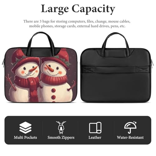 Bolso para portátil impermeable 17 pulgadas diseño de muñecos de nieve miniatura 5