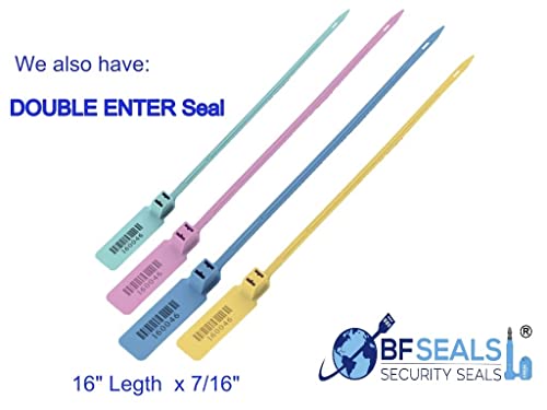 Bfseals Double Enter Eco Plastic Seal, Numbered, 100 Pieces, White Color. #TOP3