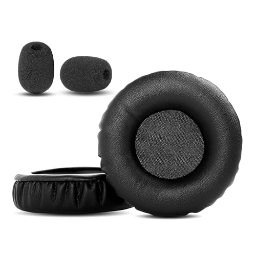 HTINDUSTRY Cojín de Repuesto para Almohadillas Compatible con Logitech PC Auriculares 960 USB Almohadillas con Cuero proteico más Suave/Espuma viscoelástica