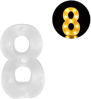 OSALADI Wedding Décor para Cuartos Digital Sign Light up Number LED Number Lamp LED Night Light Digital Light The Sign Decorate Number Modeling Light Letter Lights Decor
