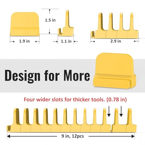 Image of DEHOYI 24 pcs Magnetic Plier Organizer Set for Toolbox & drawer Storage|Modular Plier holders for Mechanics, Technicians, Space-Saving & Quick-Access, Gift for father and boyfriend(Yellow)