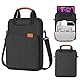 MoKo Schutztasche Kompatibel mit iPad Pro 11 2021-2018, iPad 10.2/9.7, iPad Air 4 10.9, Galaxy Tab A 10.1, Polyester Tablet Tasche mit Griff&Schultergurt, Sleeve Case für 9-11 ZollTablet, Schwarz+Grau