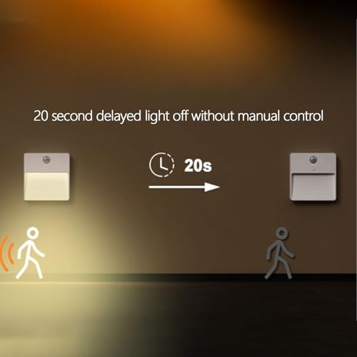 Lámpara de Pared LED para Iluminar Pasillos sin Cables Aplique Magnético con Sensor RGB 2Pcs 5