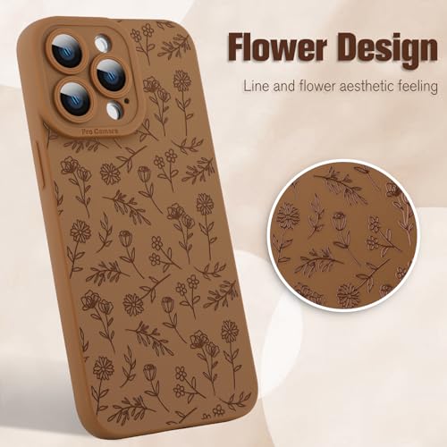 image for OOK Case for iPhone 14 Pro Max Case Cute Flower Floral Design for Girl