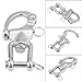 Jaw Swivel Snap Shackle, 2Pcs 316 Stainless Steel Heavy Duty Swivel Eye Snap Shackle for Sailboat (128mm)
