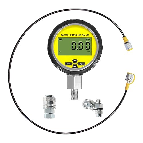 Image of 10000PSI Digital Hydraulic Pressure Test Coupling Pressure Gauge Manometer Tester 1 /4 Inch NPT Connector 700BAR / 70Mpa for USA Brand Excavator