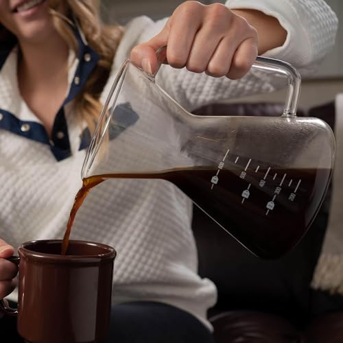 Image of London Sip Glass Pour Over Coffee Carafe Coffee Maker with Reusable Stainless Steel Filter, Ergonomic Handle, and Easy-Pour Spout, 4-Cup (600 mL)