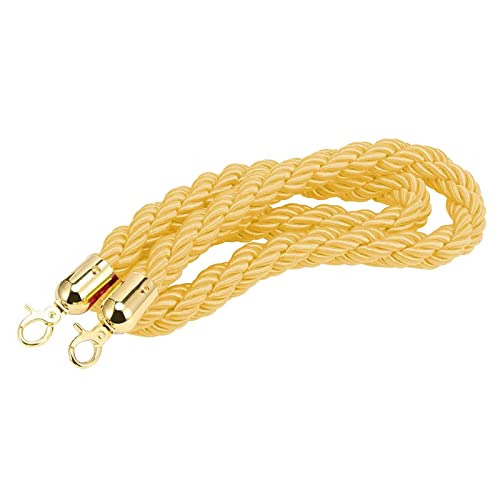 LILANAI Hanf Schwerlast Gedrehtes Rungenseil, Neuer Warteschlangenteiler Absperrseil Zur Massenkontrolle, 2 Fuß/ 2 Fuß/ 4 Fuß/ 5 Fuß Lang, Zur Eröffnungsfeier (Color : Yellow, Size : 0.9m/36inch/3ft) Cover