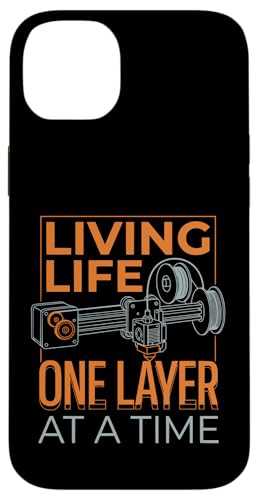 Living Life One Layer At A Time Funny 3D�v�����g�f�U�C�� �X�}�z�P�[�X iPhone 14 Plus �p