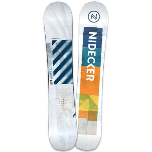 スノーボード 板 メンズ 単品 NIDECKER ナイデッカー MERC 2026 スノボー 初心者 ハイブリッド キャンバー ボード お洒落 ブランド ホワイト 白 グレー 162W