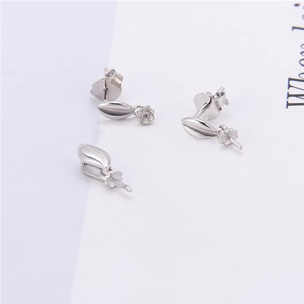 Minimalism Simple Pendant Earring Ring Set Fittings for Women Sterling Silver, Jewelry Set Mounting for DIY Jewelry Making