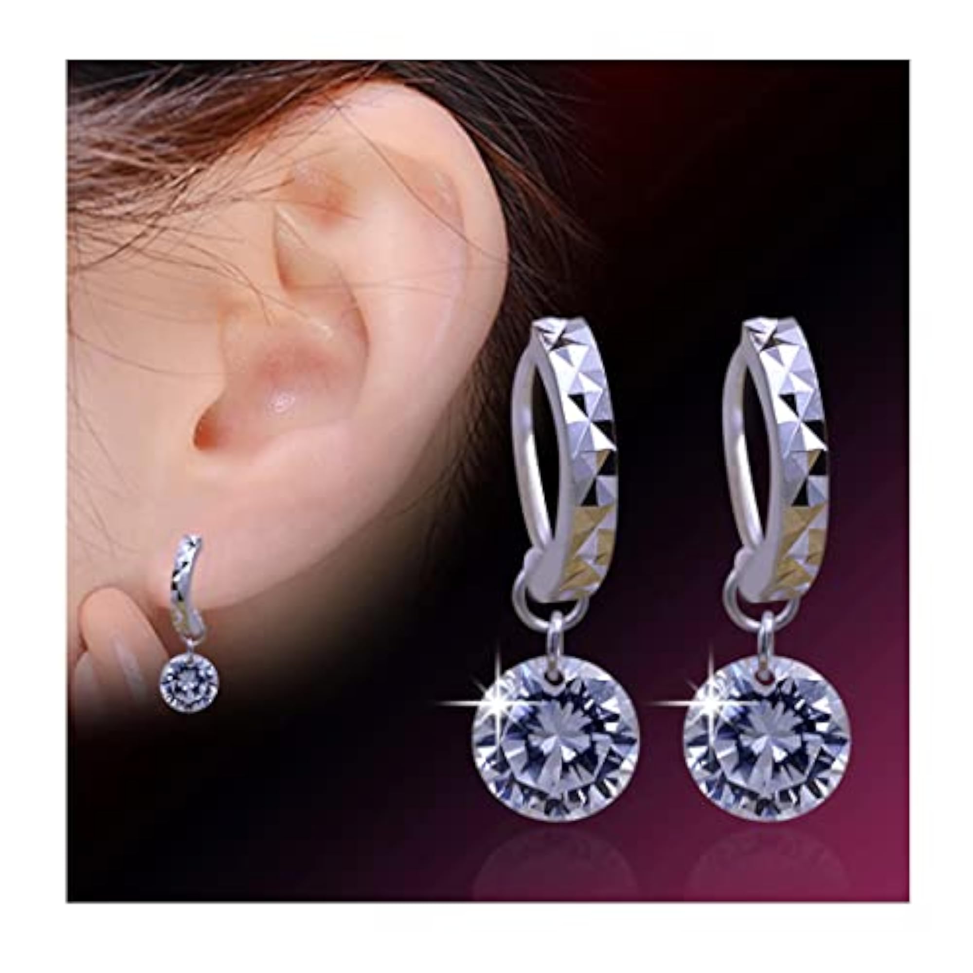 Women's Elegant 925 Sterling Silver Earrings, Gift for Her