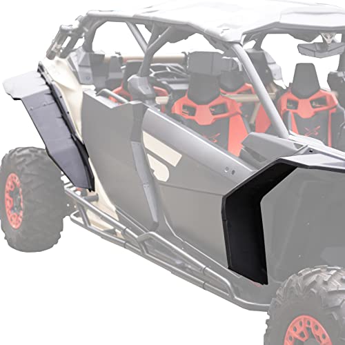 X3 Wider Extended Fender Flares, Haka Tough Front And Rear Mud Flaps Mud Guards Extension For 2017-2022 Can-Am Maverick X3 Max All Models Accessories, Replace Oem # 715002973, 6Pcs #TOP18