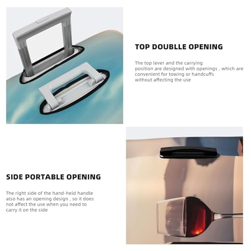 Travel Luggage Covers For Suitcase, Greek Wine Elastic Suitcase Protector Washable Anti-Scratch Suitcase Baggage Cover Luggage Protector Fits 18-32 Inch Luggage4