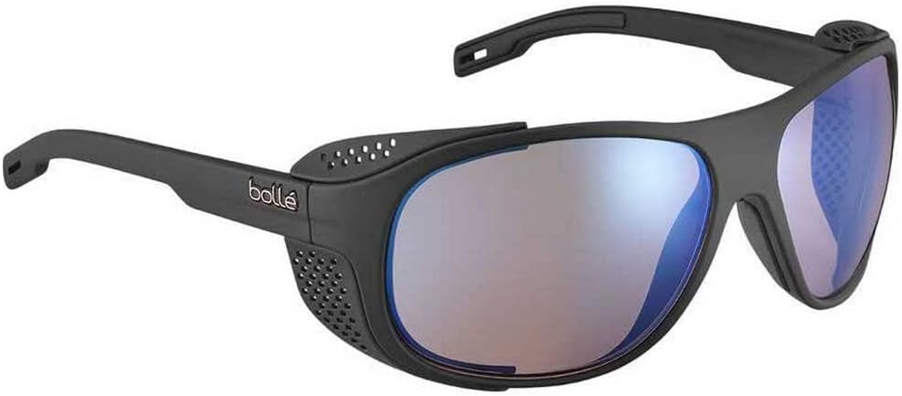 bollé 12646 Graphite Rectangle Sunglasses, Matte Black - Phantom+