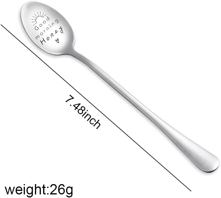 Miniatura 6 de Cuchara de miel de buenos días, regalos para mujeres y hombres, regalos de cumpleaños de graduación para novio, novia, mejores amigos, regalos para