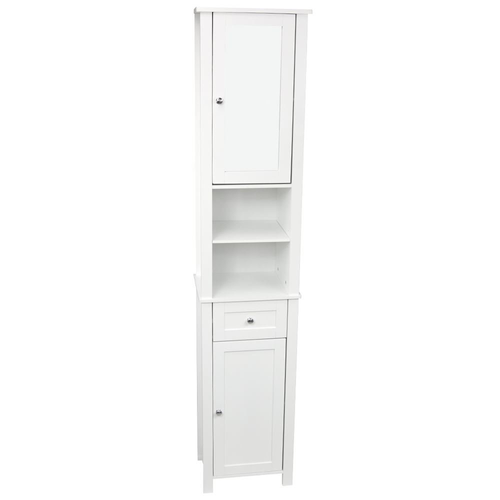 Bath Vida Priano Tall Mirrored Bathroom Storage Cupboard Floor