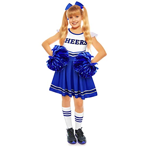 Girls Cheerleader Costume Outfit Set Fancy Dress For Halloween Party Birthday (4 To 5 Years Old) #TOP5
