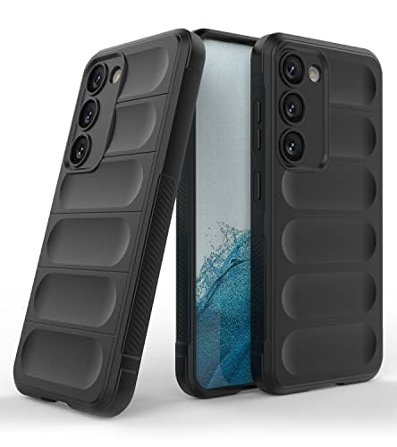 Image of TOUCCH Samsung Galaxy S23 5G Silicone Back Bumper Case| Shock Proof Design & Camera Protection | Premium Rubberised Cover (Microfiber Lining) for Samsung S23 5G | Matte Silicone - Black