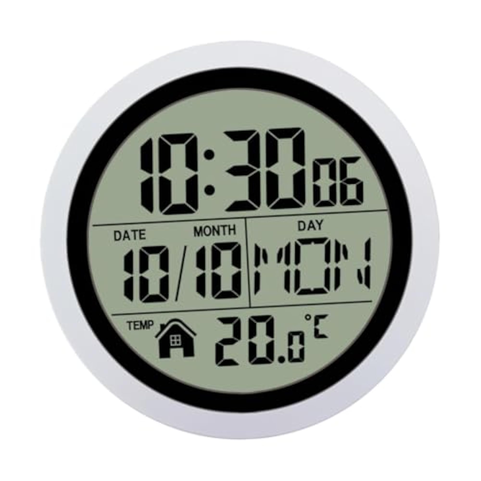Digital Shower Clock, Modern Small Wall Clock for Living Room