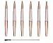 Ubabe Rose Gold Pen Bling Diamond Pens Fine Black Ink Pen-6 Pack and 6 Extra Refills (Rose Gold Metal Pen 6 Pack)