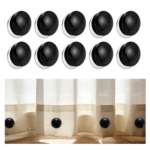 10 Stück Duschvorhang Magnet Duschvorhang Beschwerer Duschvorhang Gewichte Gardinen Beschwerer Unten Gewichte für Vorhänge Vorhang Gewichte Outdoor für Dusche Fenster Tischdecken(Schwarz 4CM)